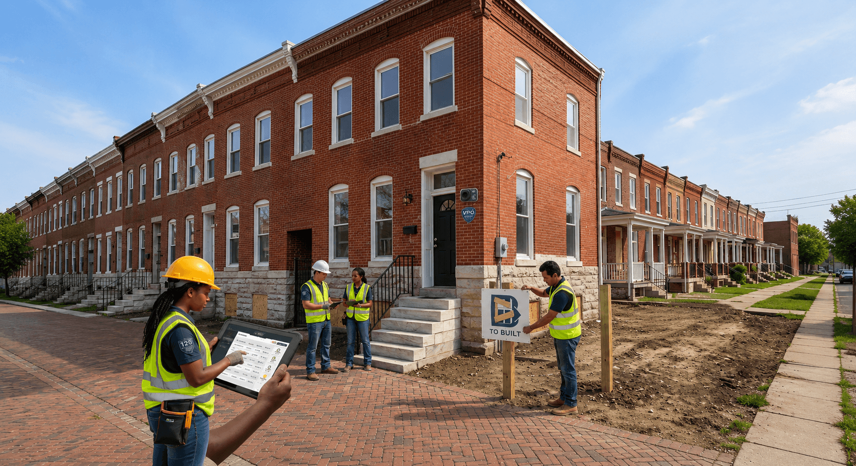 Baltimore row houses and vacant property